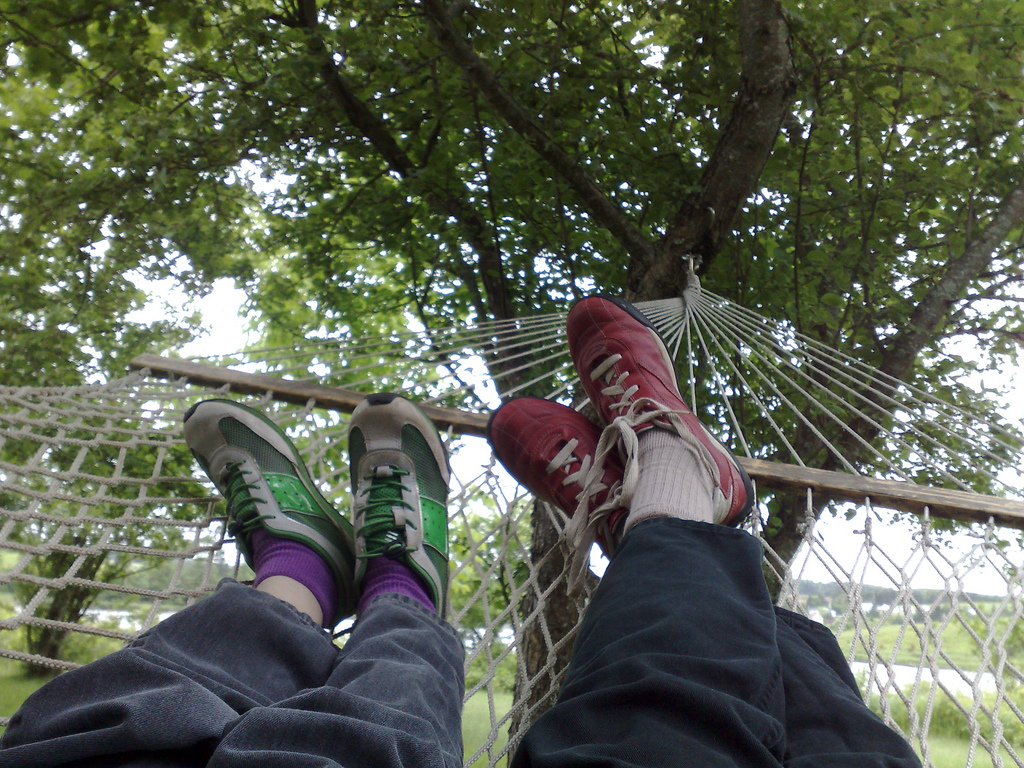 Father and Son in Hammock