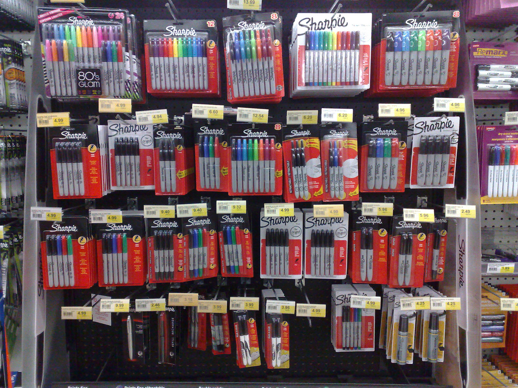 Sharpie Display at Staples