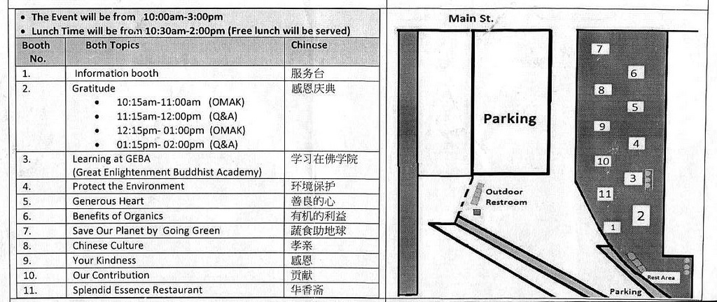 Great Enlightenment Buddhist Academy Open House Map