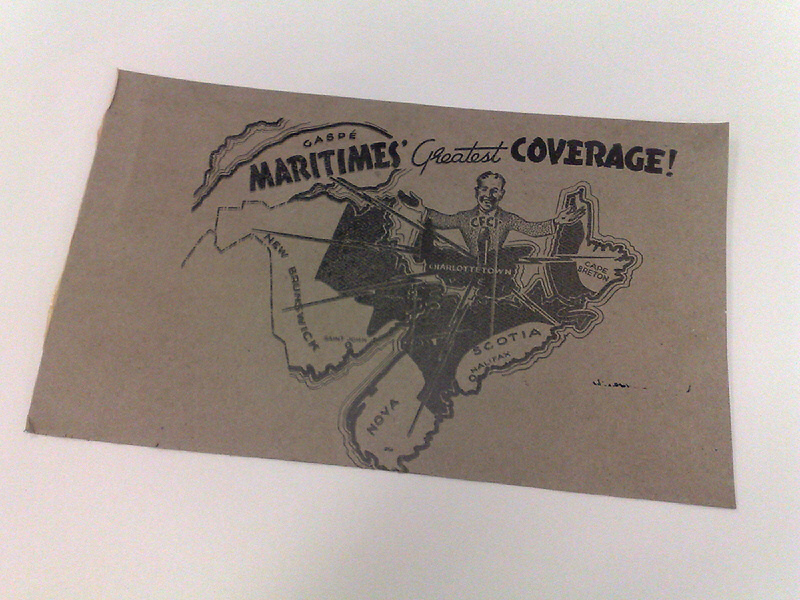 CFCY Coverage Map, 1947