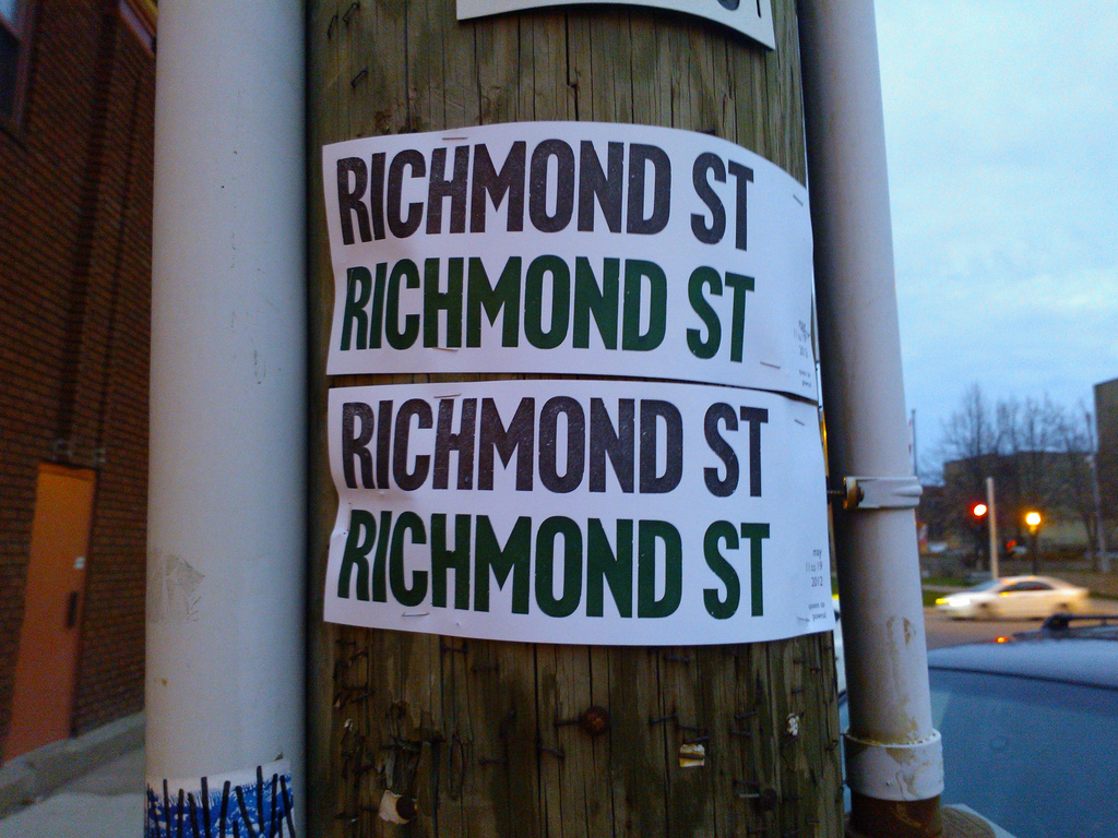 Richmond St Poster In Situ