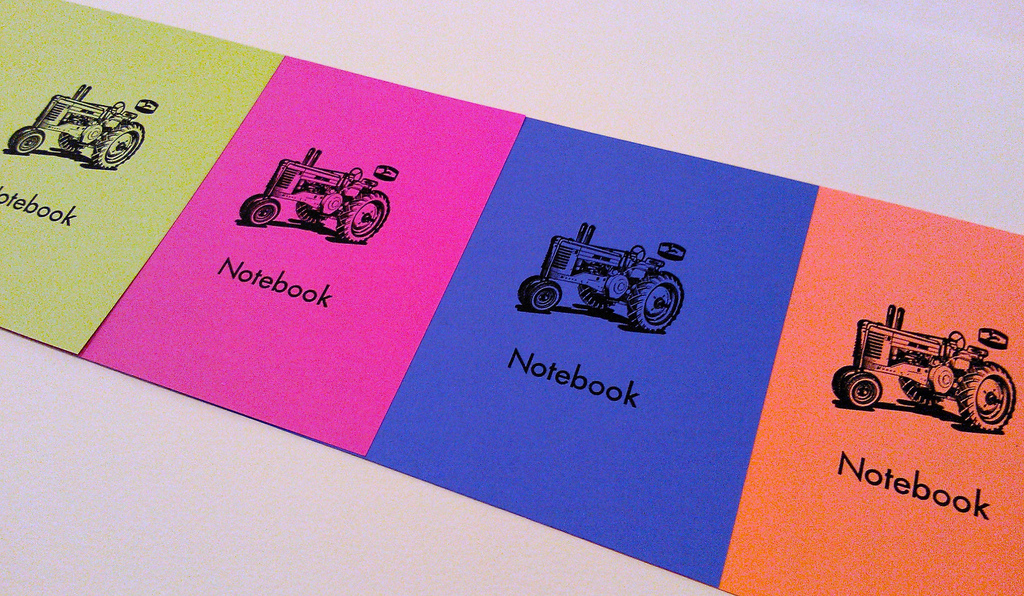 Tractor Notebook Colours