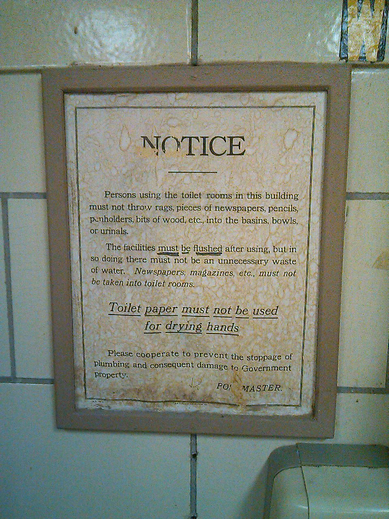 Washroom Notice