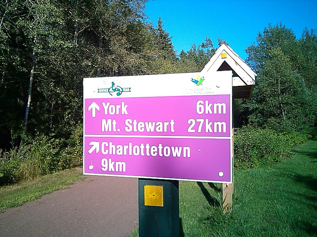 Confederation Trail Sign at Royalty Junction