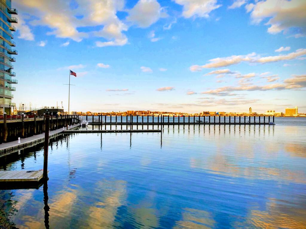 Golden Hour photo taken April 2019 in the Boston Seaport