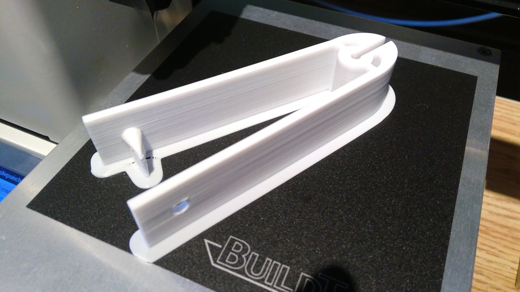 Hole Punch finished printing on the 3D printer