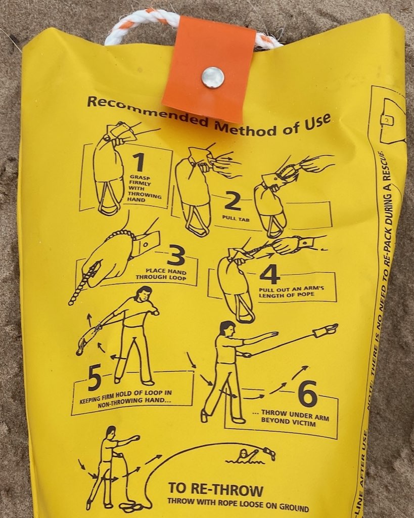 Instructions printed on the B-Line Water Rescue Device.