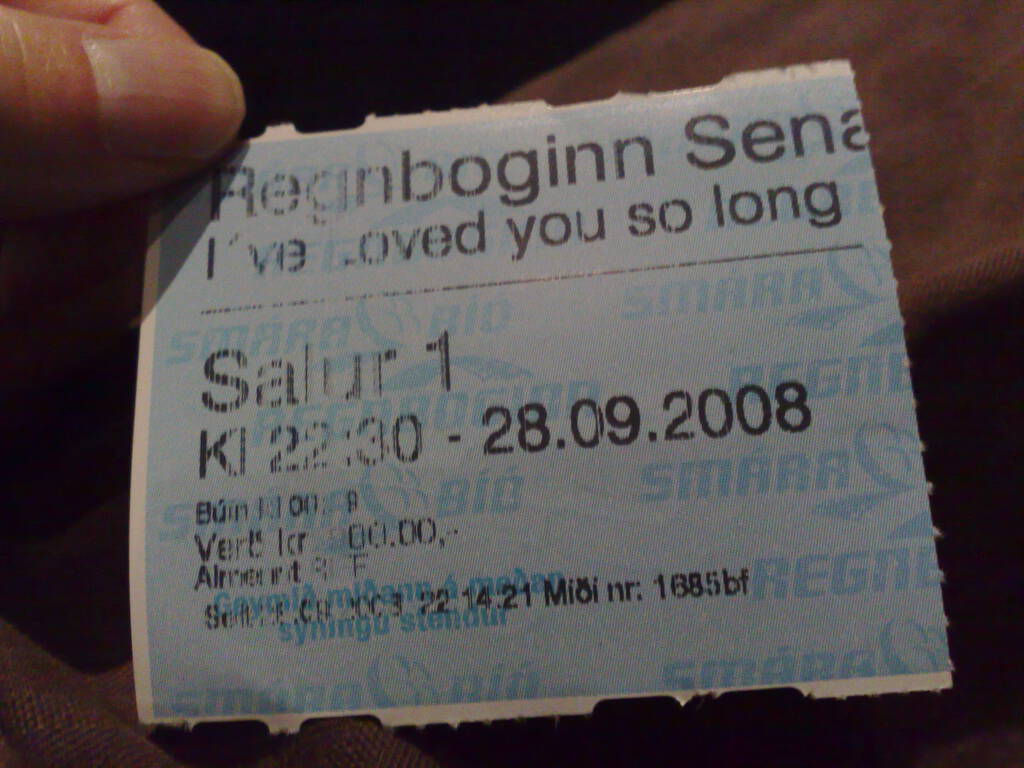 Iceland Movie Ticket