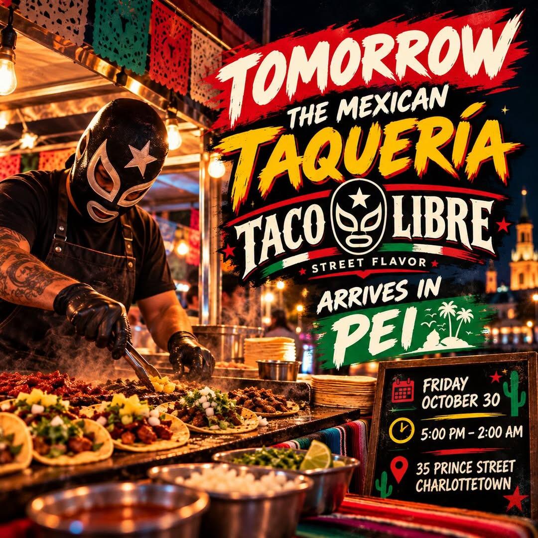 A Facebook poster advertising the opening of Taco Libre on 35 Prince Street.