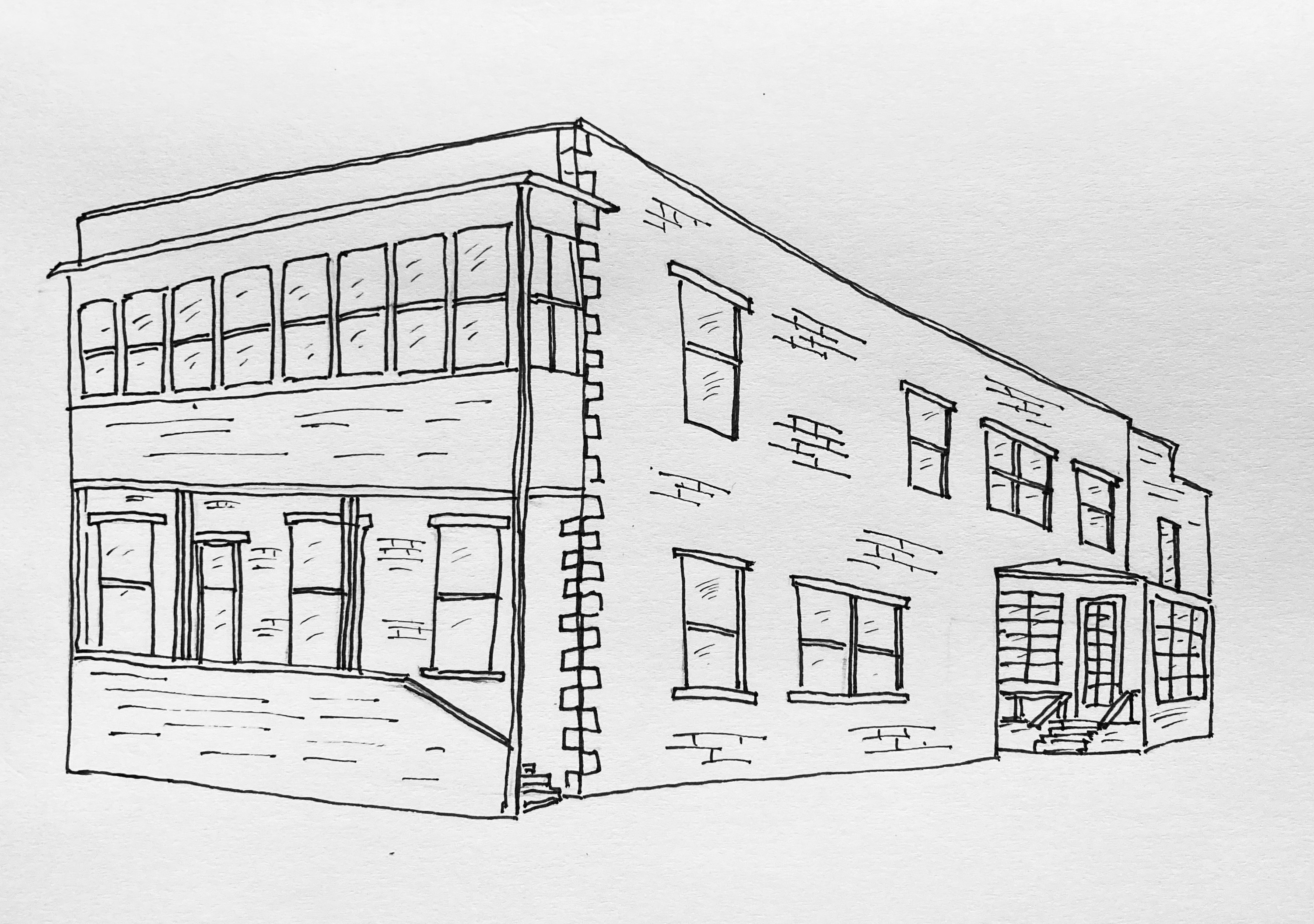 Sketch of 233 5th Avenue, Cochrane, ON by Peter Rukavina