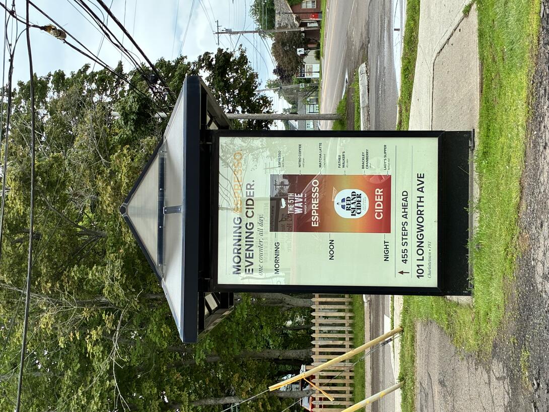 Bus shelter ad