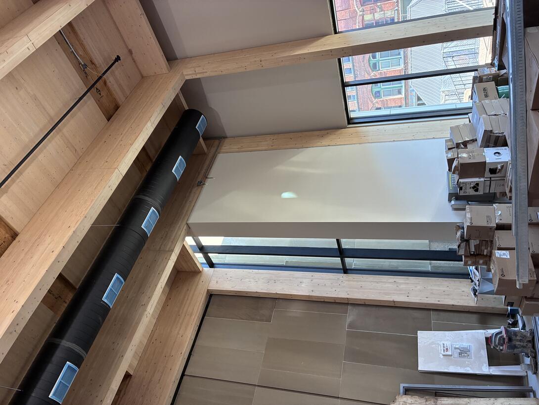 Inside Clancey Hall.