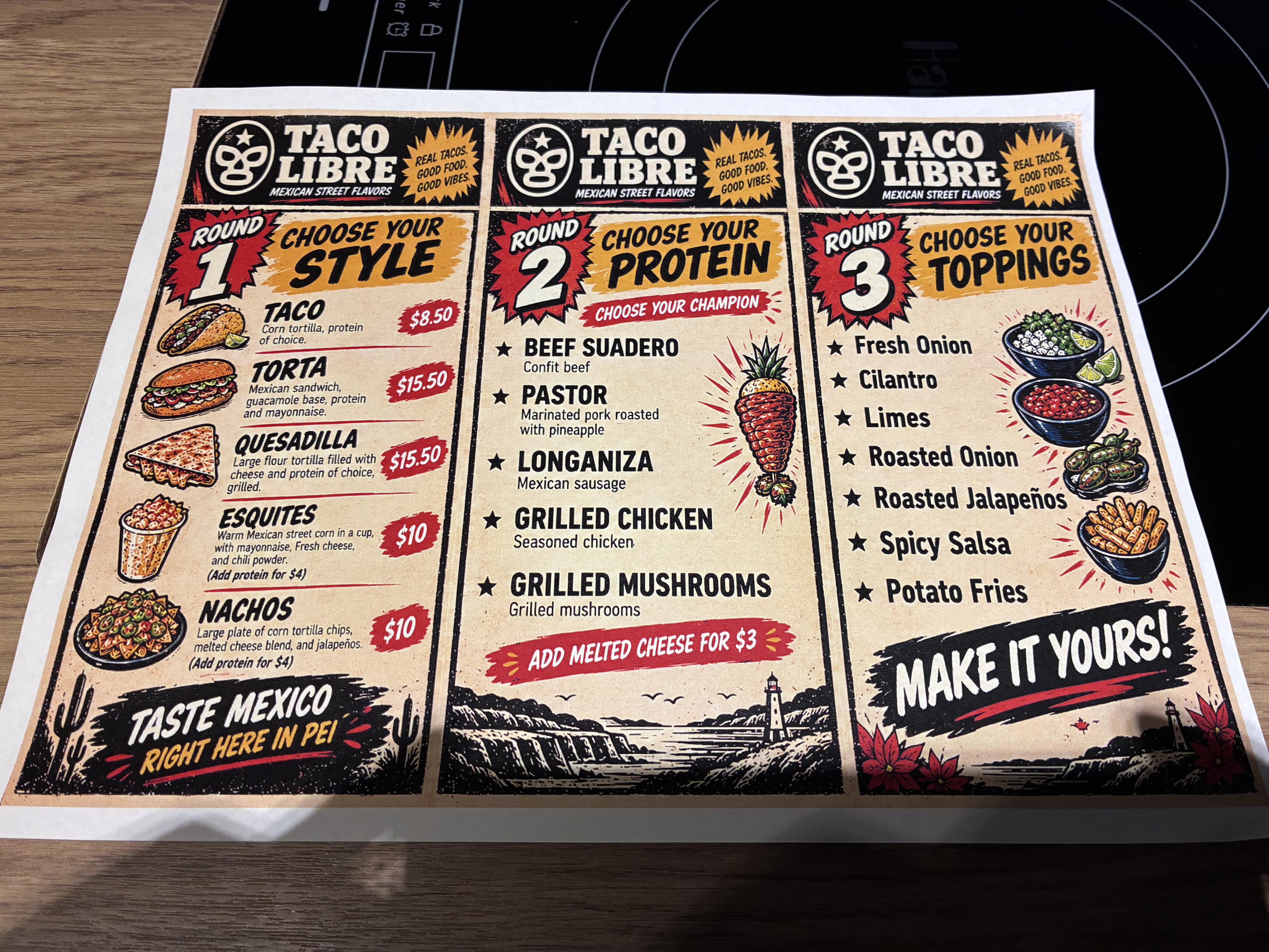 Menu for Taco Libre