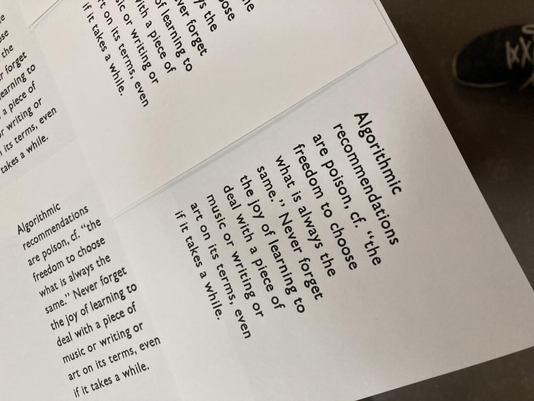 Letterpress prints set to dry.