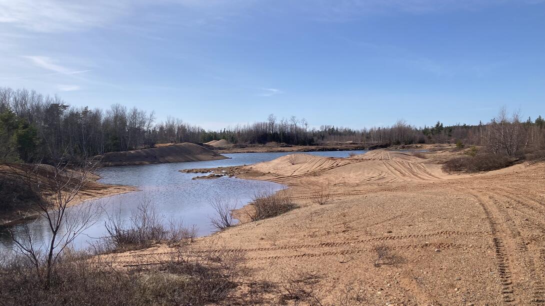 The sand pit off the Burleigh Road.