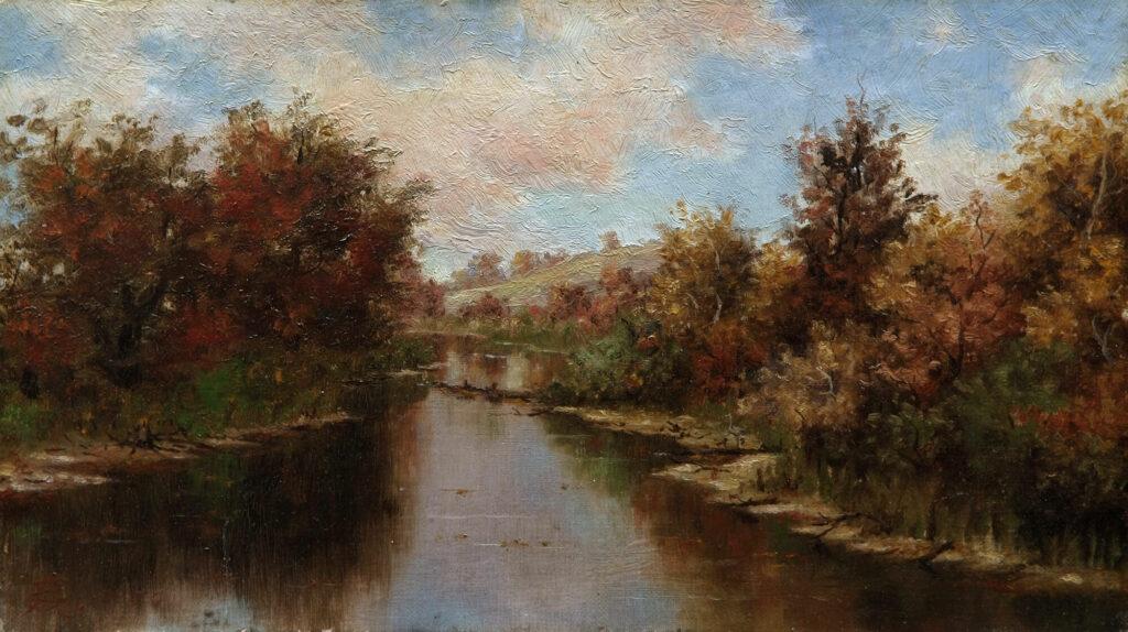 Edward Mitchell Bannister, River Scene, 1885 Oil on canvas, 20.3 x 35.3 cm, Art Gallery of Nova Scotia, Halifax. Courtesy of the Art Gallery of Nova Scotia. Photograph by RAW Photography.