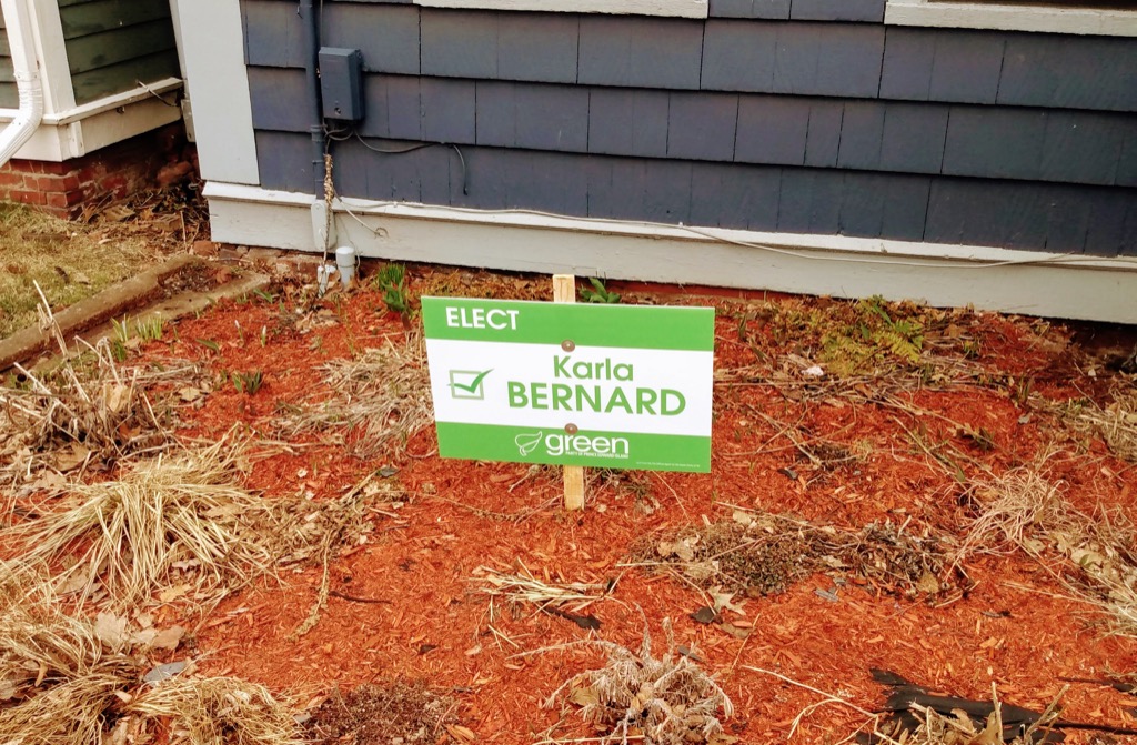 Karla Bernard sign on our lawn.