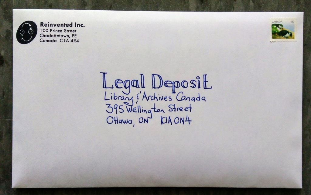 Legal Deposit ready to mail