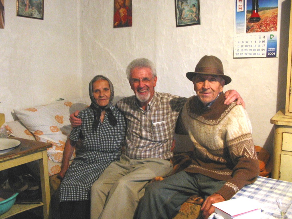 Photo of Manda, my father, and Ivo, in their house.