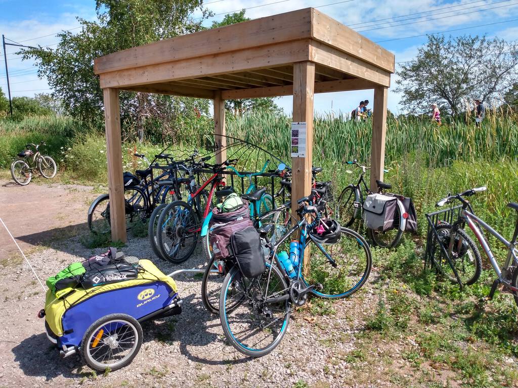 Cycle parking at the Charlottetown Farmers' Market