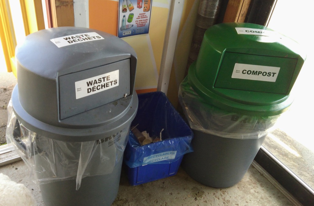 New Farmers' Market waste sorting station.