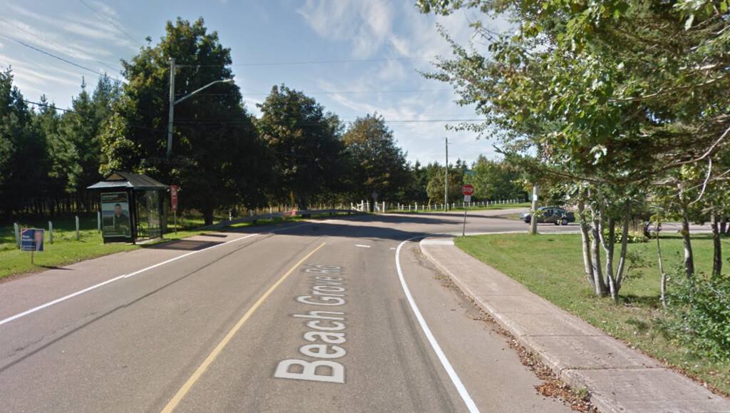 Stop sign approach at Beach Grove and Maypoint