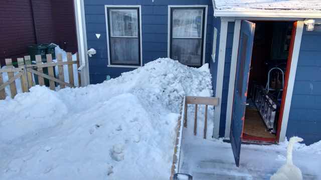 Mound of snow and ice