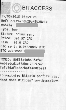 Bitaccess Receipt