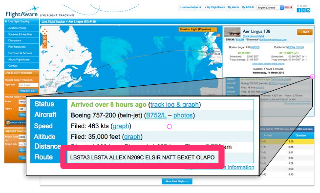 EIN138 Flight Plan