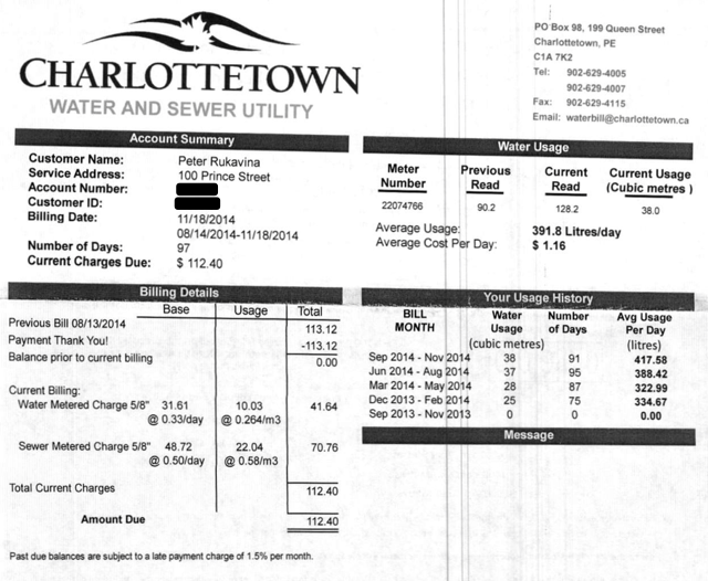 New Water Bill