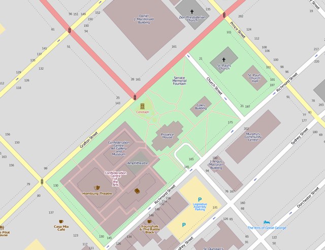 Queens Square in OpenStreetMap