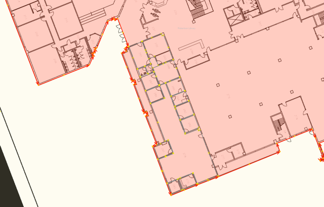 Robertson Library floor plan in JOSM