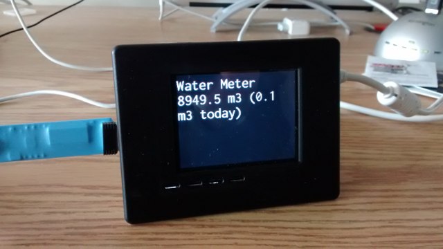 Raspberry Pi Showing Water Meter Reading