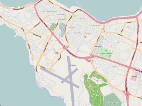 Reykjavik OpenStreetMap Screen Shot