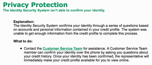 Detail from TransUnion Canada Website