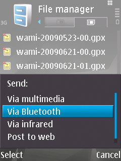 WhereAmI running on a Nokia N95
