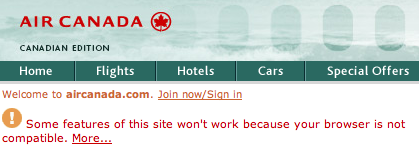 Air Canada: Go Away!