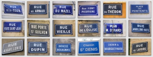 Aniane Street Signs Collage