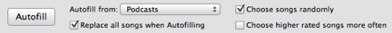 iTunes Autofill feature