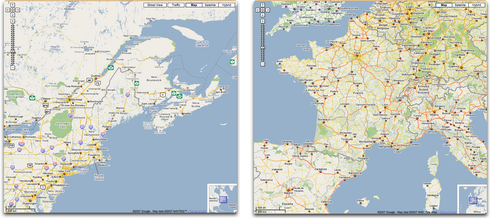 Map comparing size of Atlantic Canada to Europe