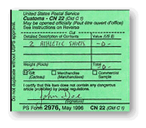 Example of Form CN 22