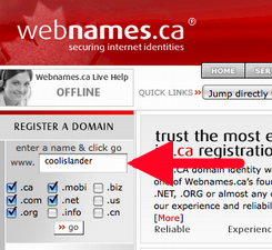 Webnames.ca Screen Shot