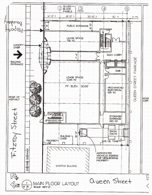 Layout of proposed Fitzroy Street building