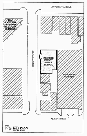 Block positioning of proposed Fitzroy Street building