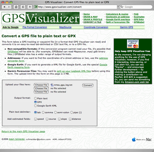 GPS Visualizer in Action