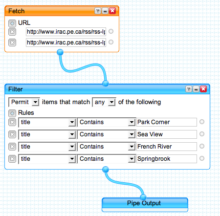 Yahoo! Pipes Screen Snip