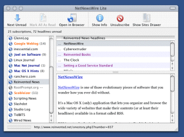 NetNewsWire Screen Shot