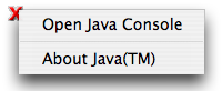 Java Console from inside Safari