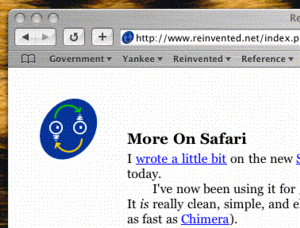 Screen Clip of Safari in Action
