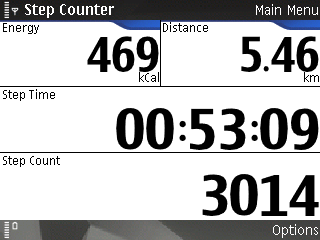 Nokia Step Counter screen shot